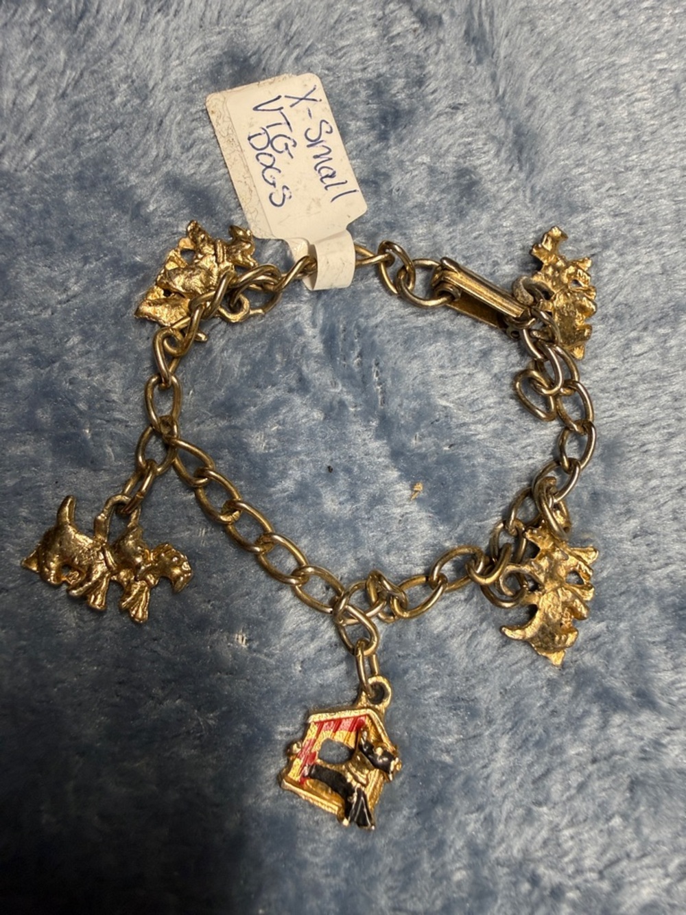 Vintage 1950’s Gold Tone Small Pets Charm Bracelet - Pets Small Pets
